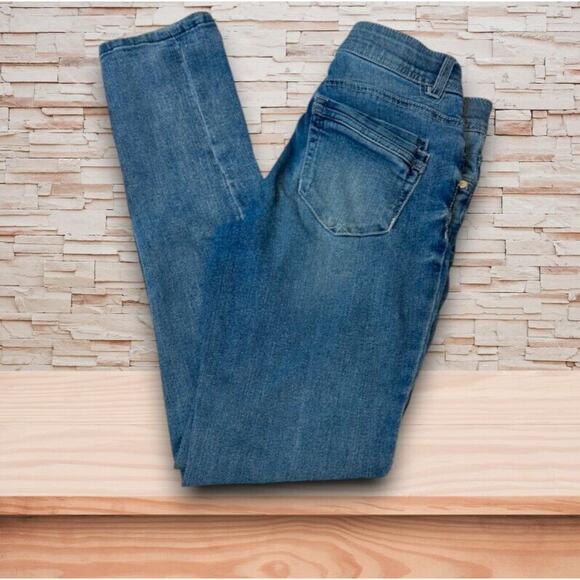 Democracy Ab Technology Denim Jeans Medium Wash Stretch Waist Size 2 EUC - Picture 1 of 7